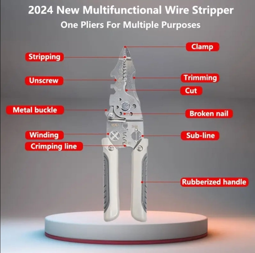 Multi-Pliers for Cutting Crimping Splitting Shearing Splicing Breaking Trimming Wires and Leaders