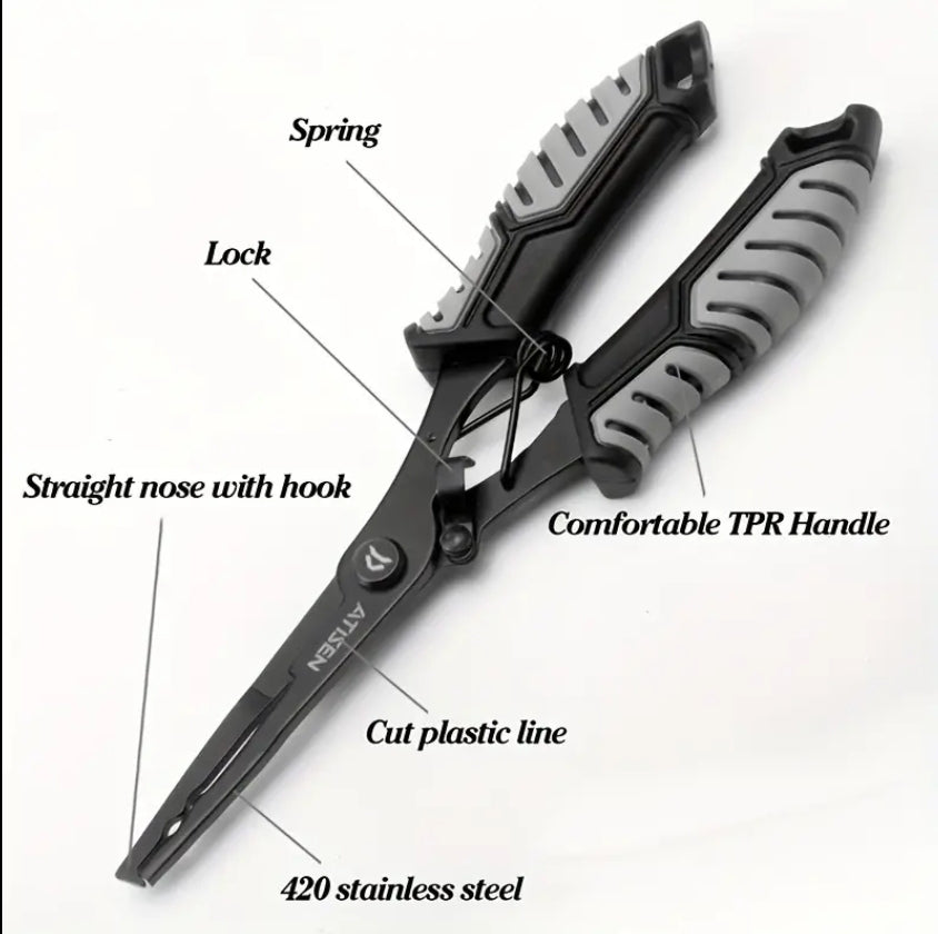 2 Piece Lip Grip + Pliers - plus Canvas Pliers Case - 420 Stainless Steel