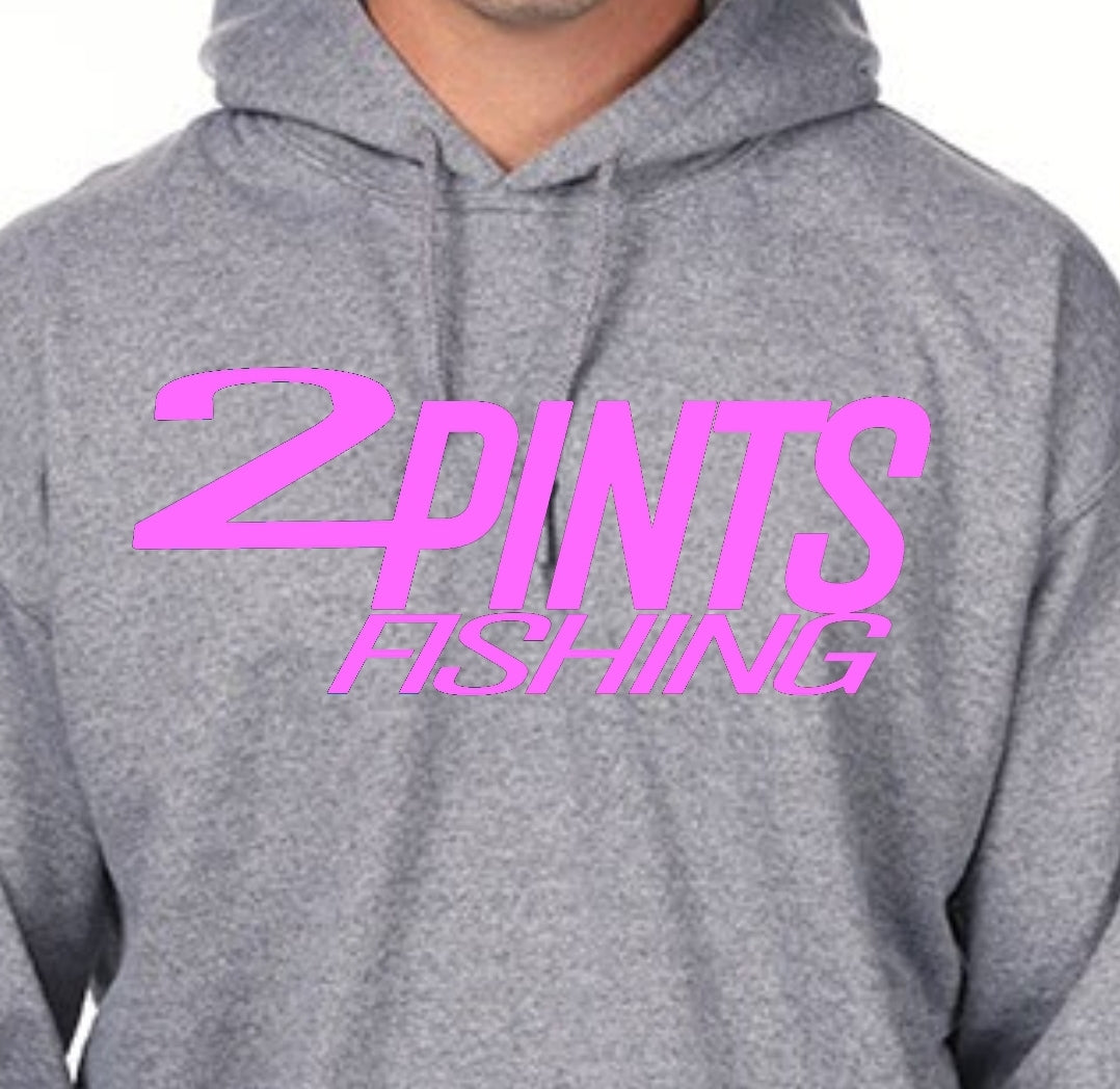 2Pints Fishing Hoodie 50/50 Heavy Weight Cotton Blend