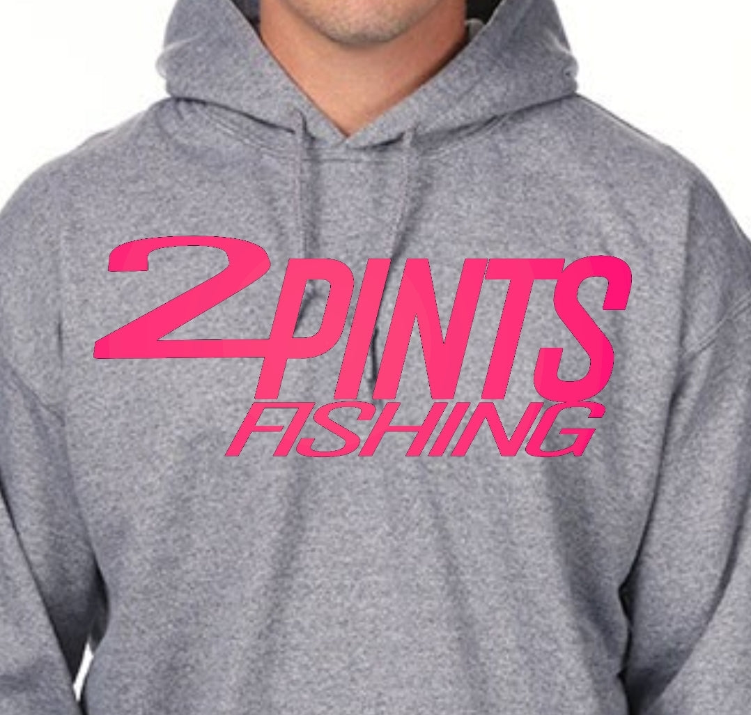 2Pints Fishing Hoodie 50/50 Heavy Weight Cotton Blend