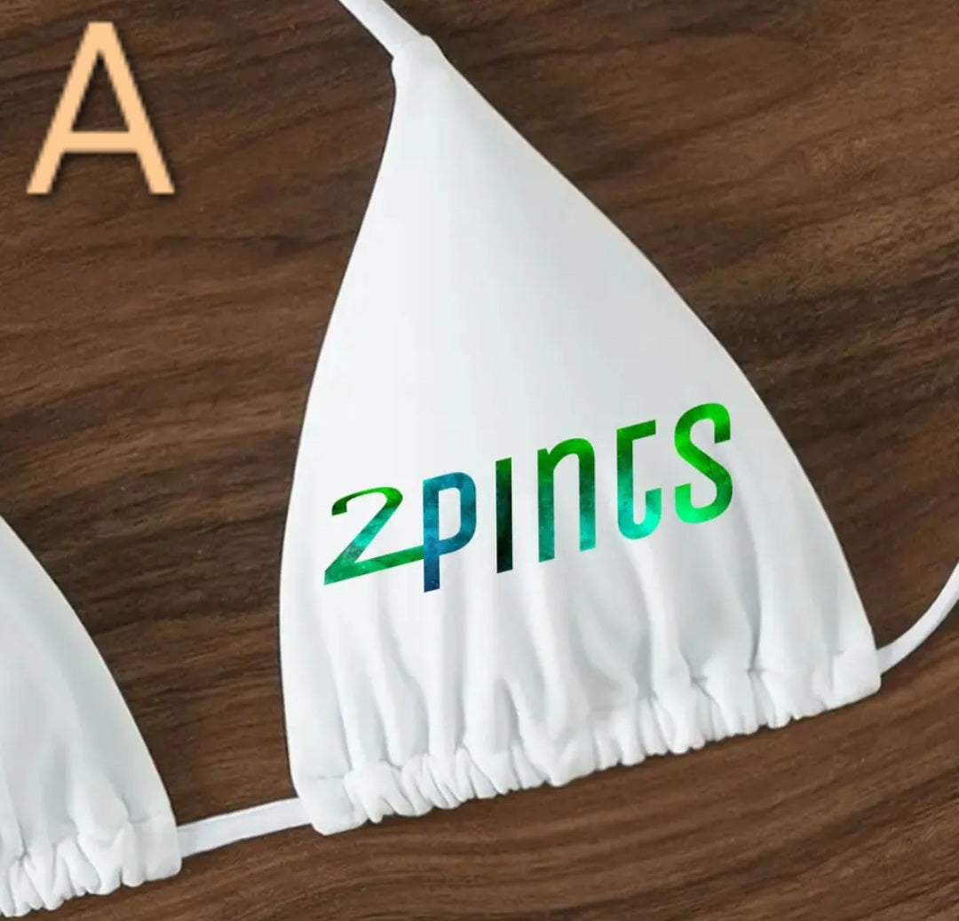 White Padded Bikini Top - First Edition Fishing Swimwear