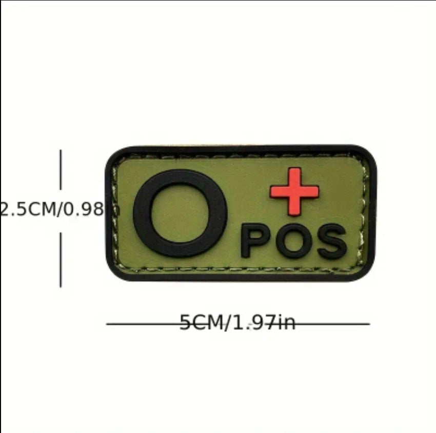 Blood Type Velcro Patches