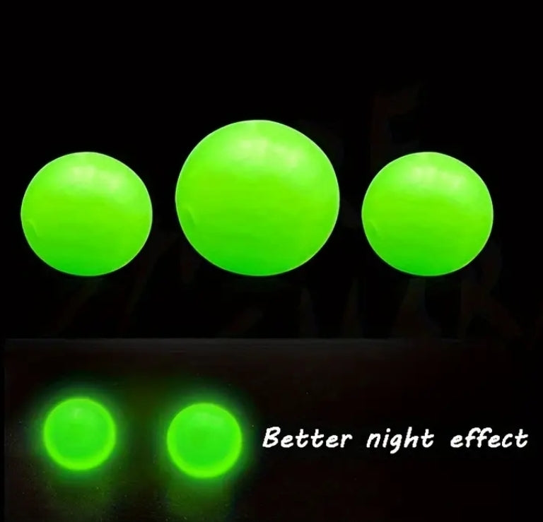 50 Piece Glow Fishing Beads - Luminescent Floating Hard Body Rig Beads