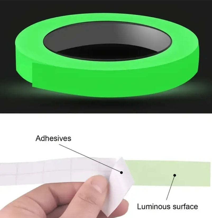 GLOW Tape for Fishing Rod - 10 FOOT ROLL - Glow in the Dark Waterproof Tape for Fishing, Hunting, Automotive, Crafts