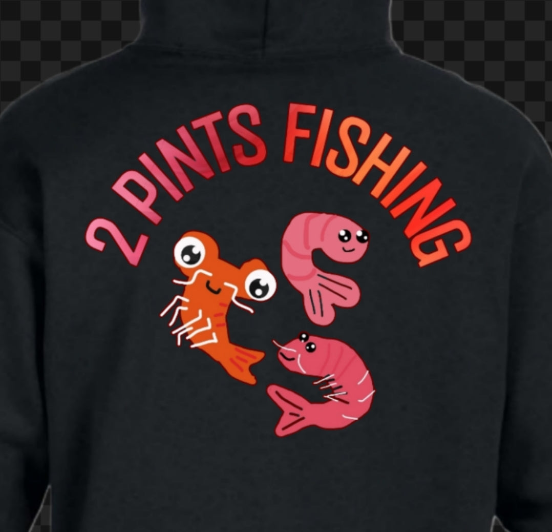 Heavy Weight Winter Hoodie - Thick 8 Oz Premium 50/50 Blend Warm Pullover - 2 Pints Fishing