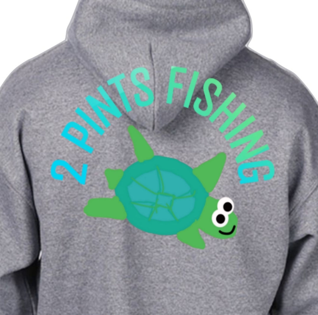 Turtle Winter Hoodie - Heavy Weight 8 Oz Premium 50/50 Cotton Blend Thick Pullover