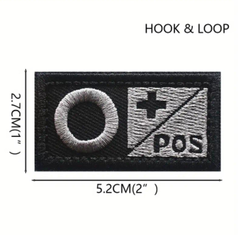 Blood Type Velcro Patches