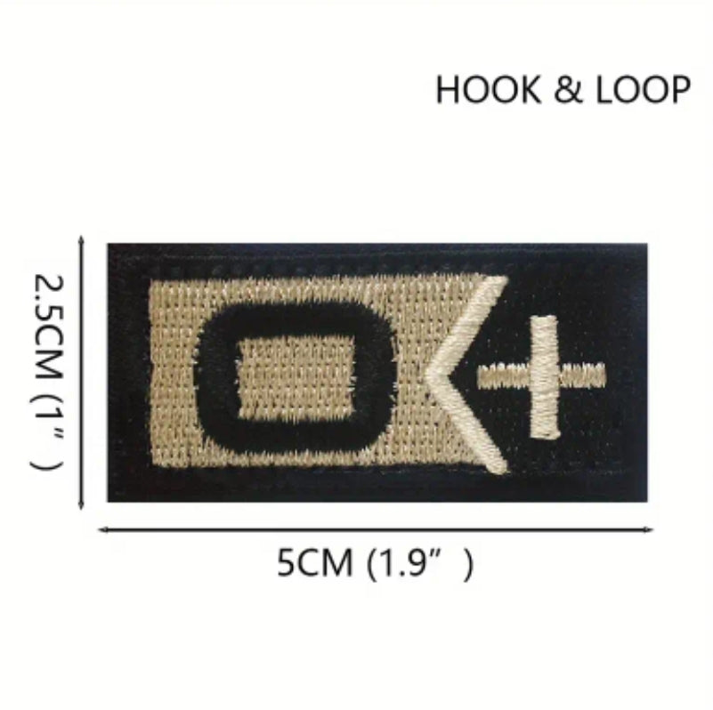 Blood Type Velcro Patches