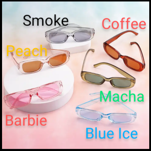 Designed Sunglasses in Fun new Colors, Thick Sturdy Frame and colored lenses w/ Case included