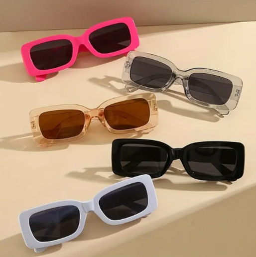 Designed Sunglasses in Fun new Colors, Thick Sturdy Frame and colored lenses w/ Case included