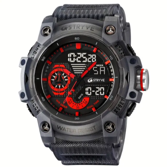 50 Meter DualTime WR ShockWatch with Shockproof Case