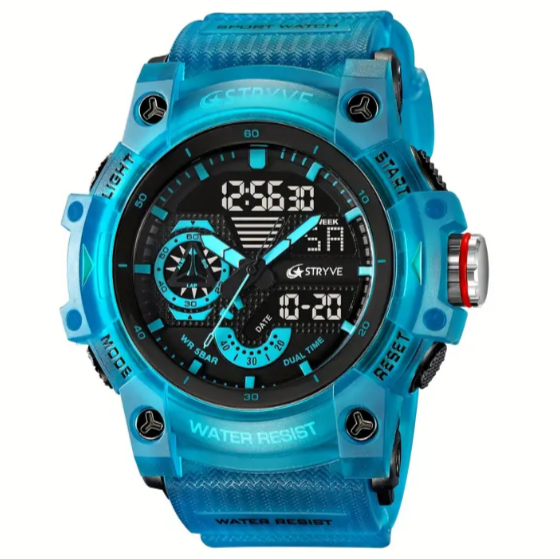 50 Meter DualTime WR ShockWatch with Shockproof Case