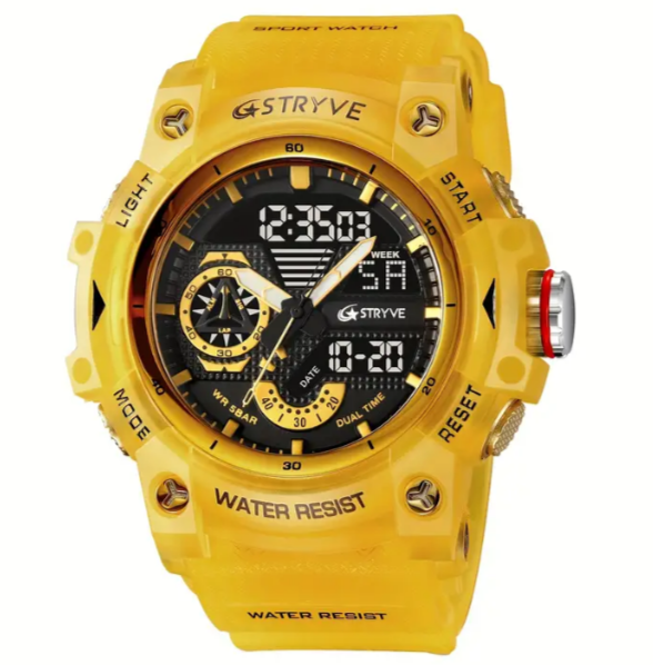 50 Meter DualTime WR ShockWatch with Shockproof Case