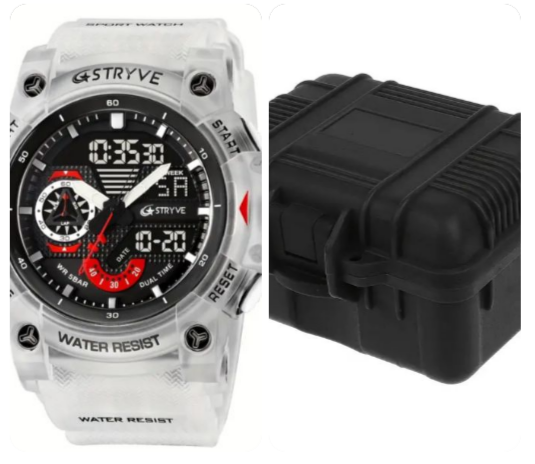 50 Meter DualTime WR ShockWatch with Shockproof Case