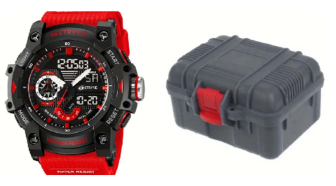 50 Meter DualTime WR ShockWatch with Shockproof Case