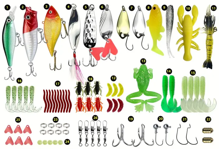 101 Piece Fishing Lures