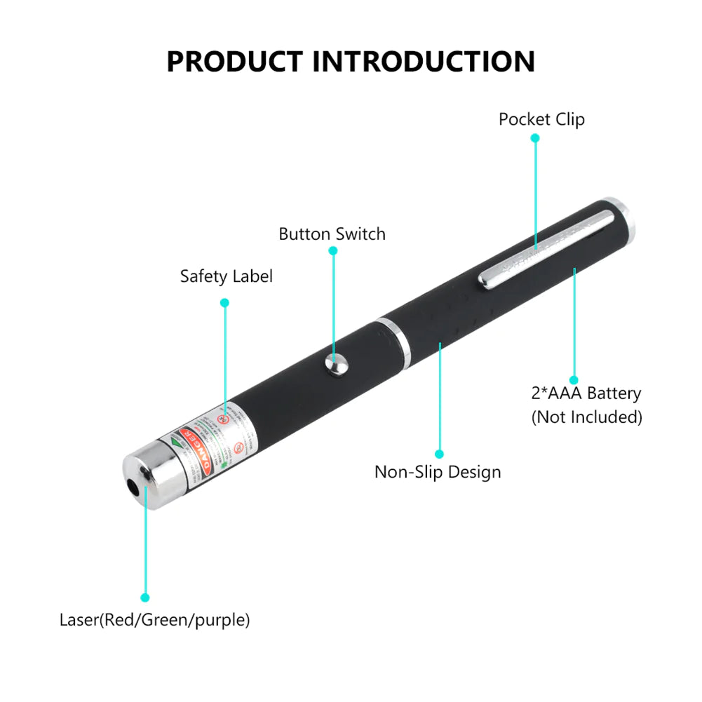 3 Packs 2 Mile Laser Pointer Pen