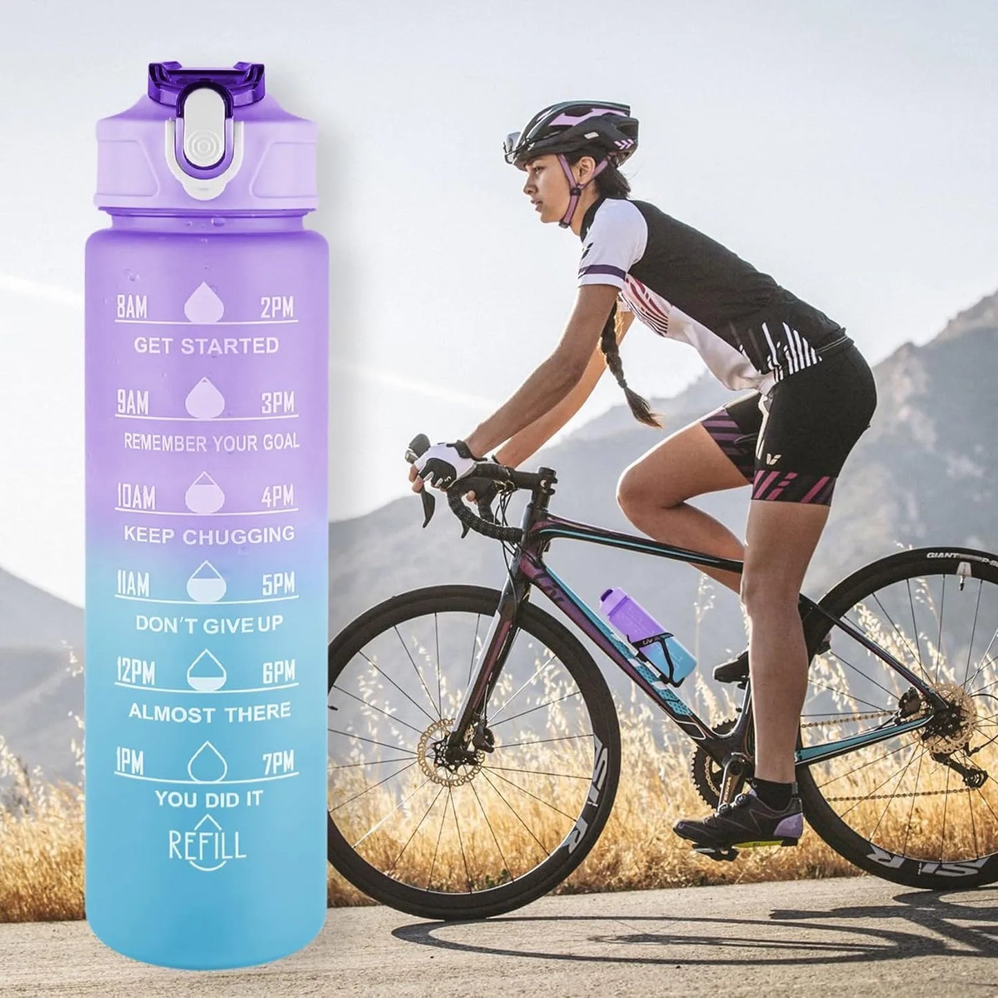 3 Pack Motivational Water Bottles