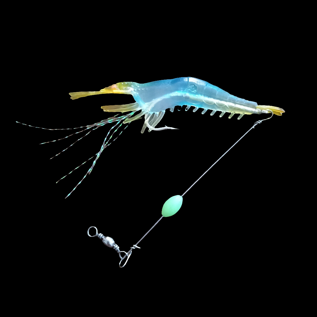 Big Shrimp Lure with Leader Saltwater Fishing Bait