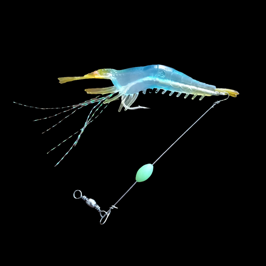 Big Shrimp Lure with Leader Saltwater Fishing Bait