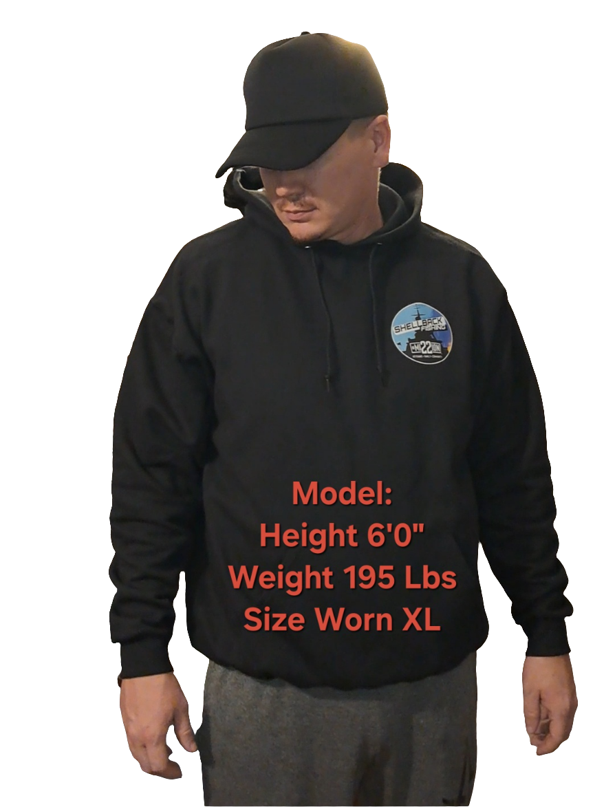 ShellBack Fishing + Mission 22 Winter Hoodie - Heavy Weight 8oz 50/50 NuBlend Cotton Pull Over