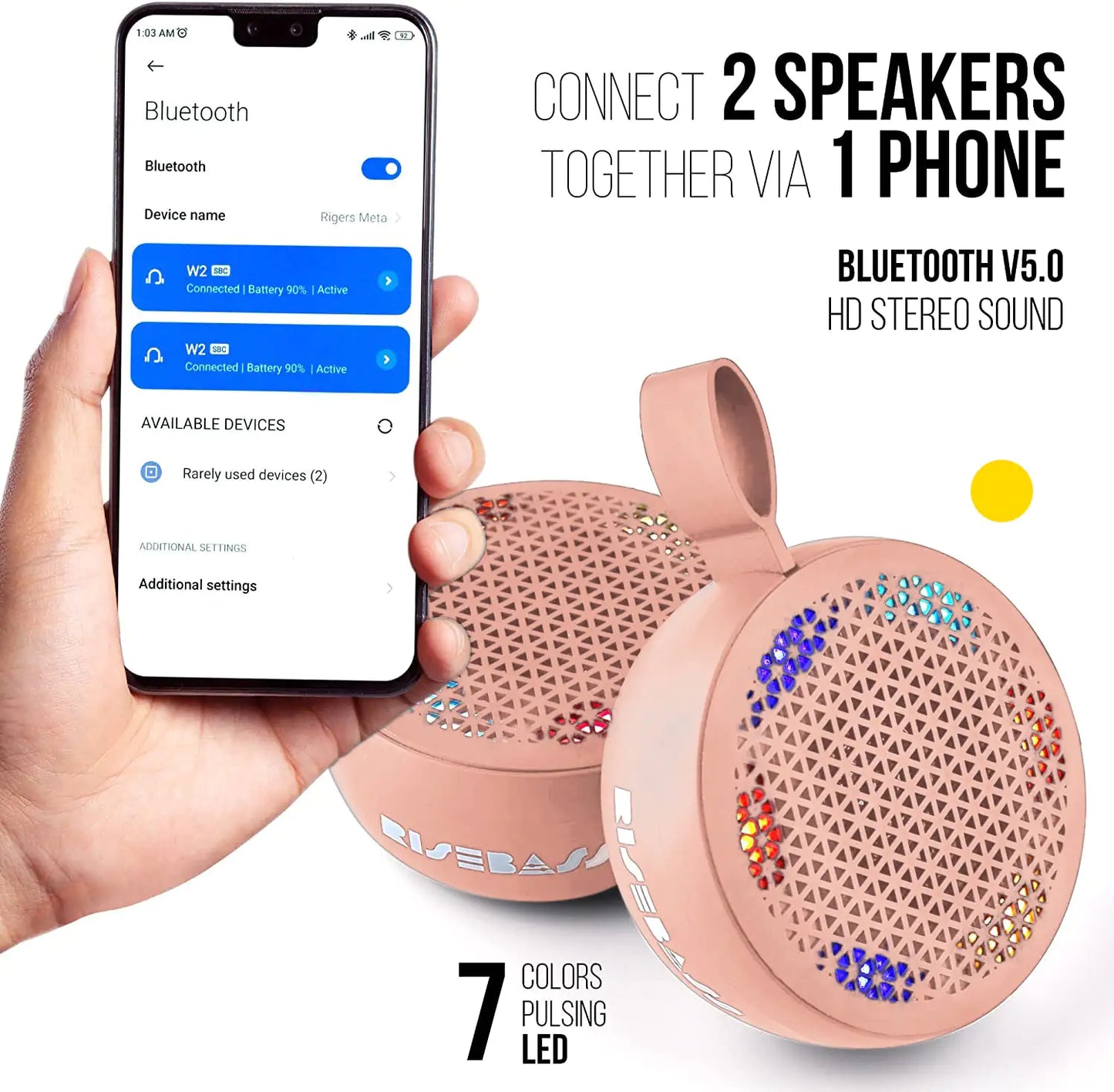 RISEBASS Water Resistant Bluetooth Speaker