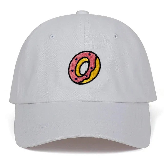 Donut Embroidery Cotton Hat