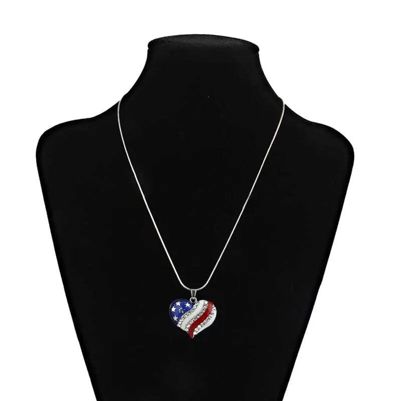 Patriotic American Flag Necklace