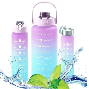 3 Pack Motivational Water Bottles