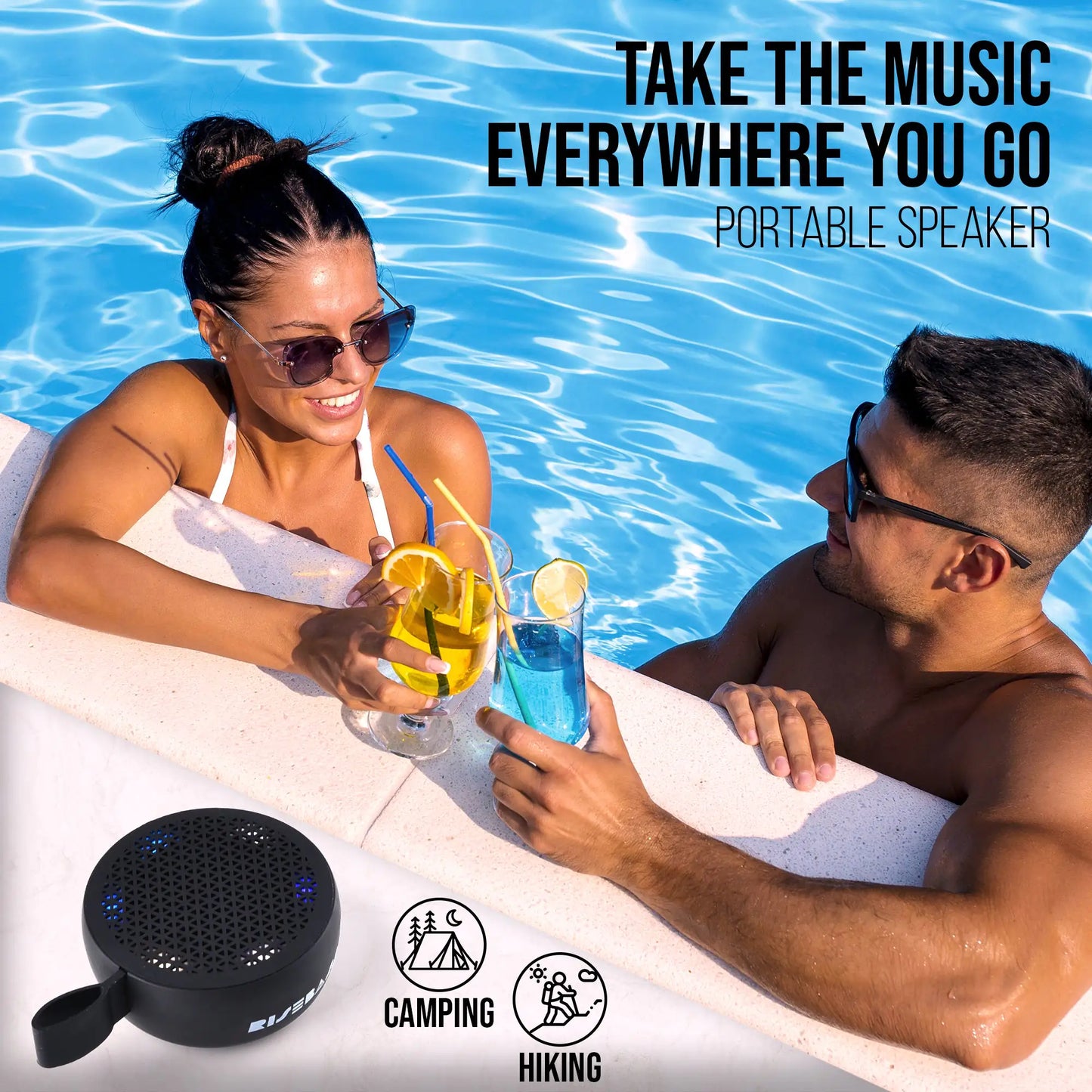 RISEBASS Water Resistant Bluetooth Speaker