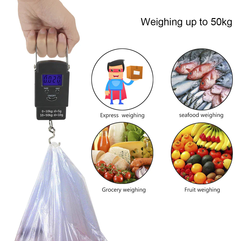 100Lb Portable Fish Scale Digital LCD