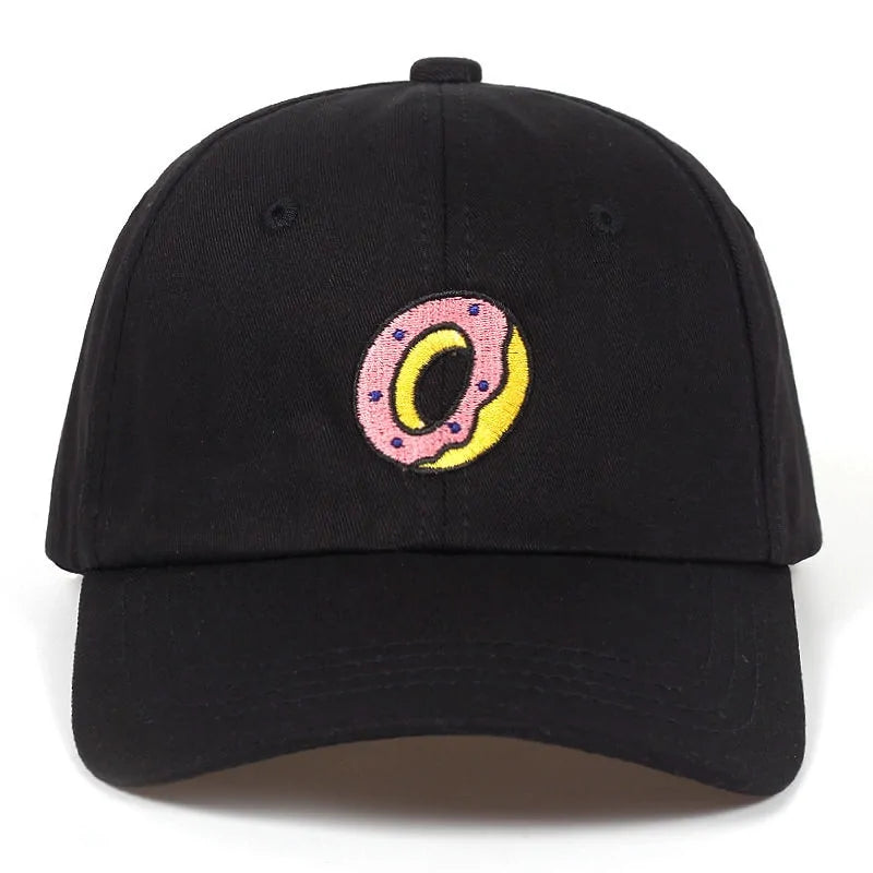 Donut Embroidery Cotton Hat