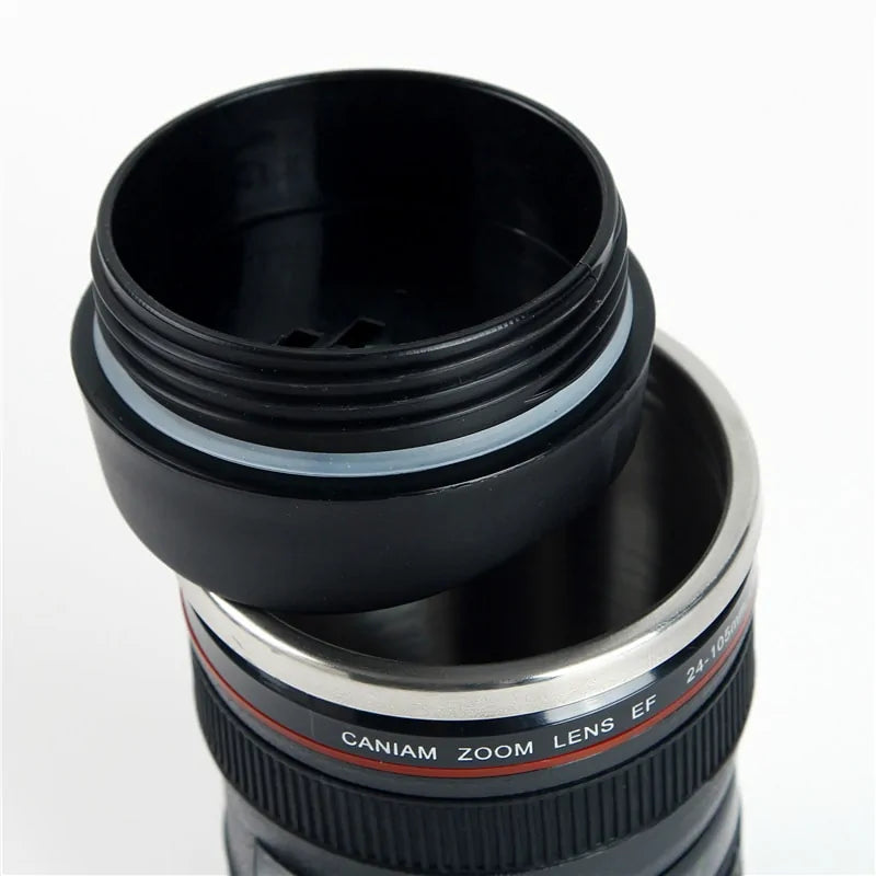 Camera Lens Shape Cup Coffee Tea Travel Mug