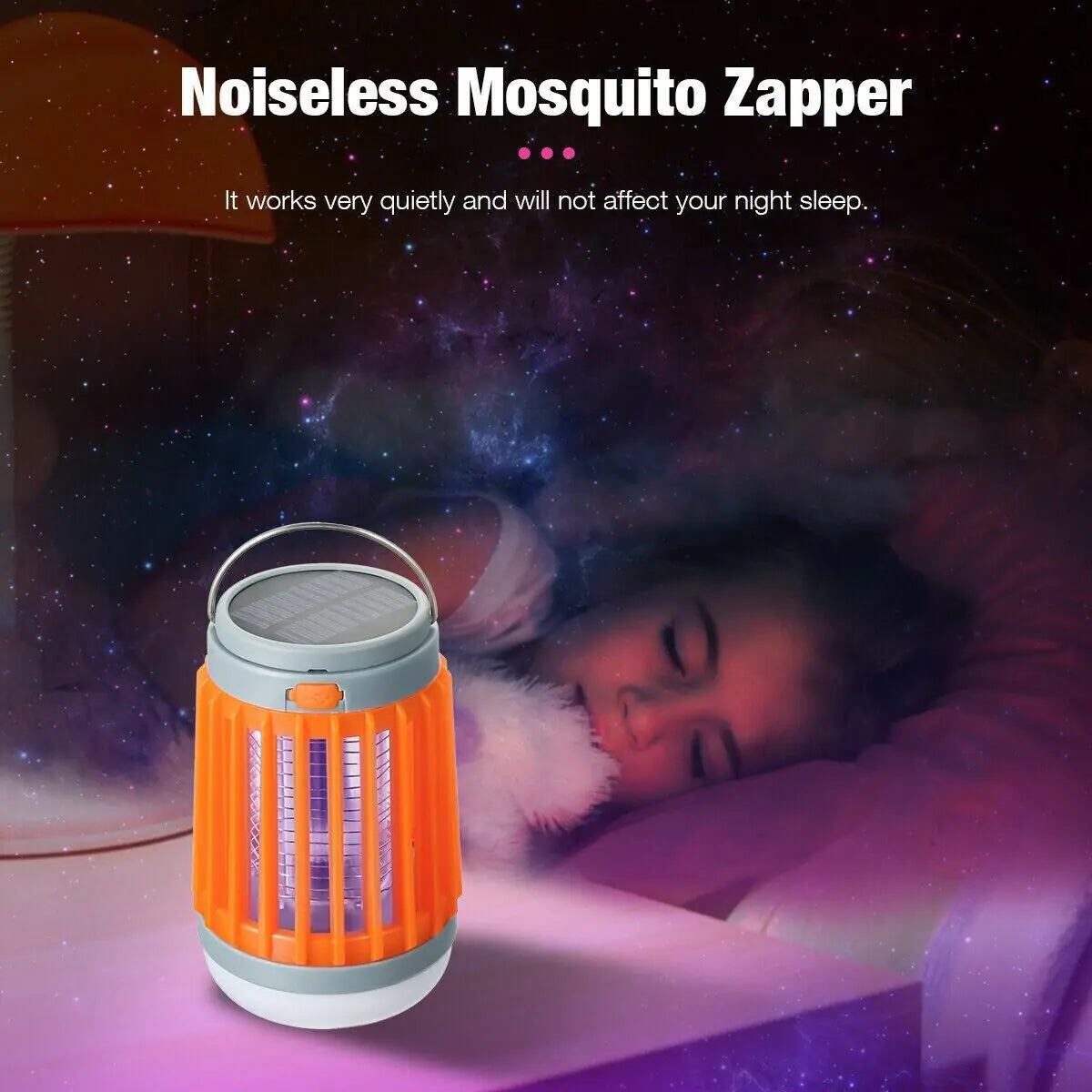 Solar USB Mosquito Killer + Electronic Fly Bug Insect Zapper