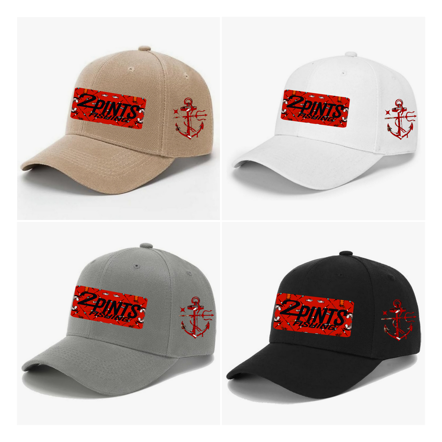 Summer Snag Fishing Hat - 360 Fabric, 6x stitched brim, EZ Velcro Adjustable Ballcap