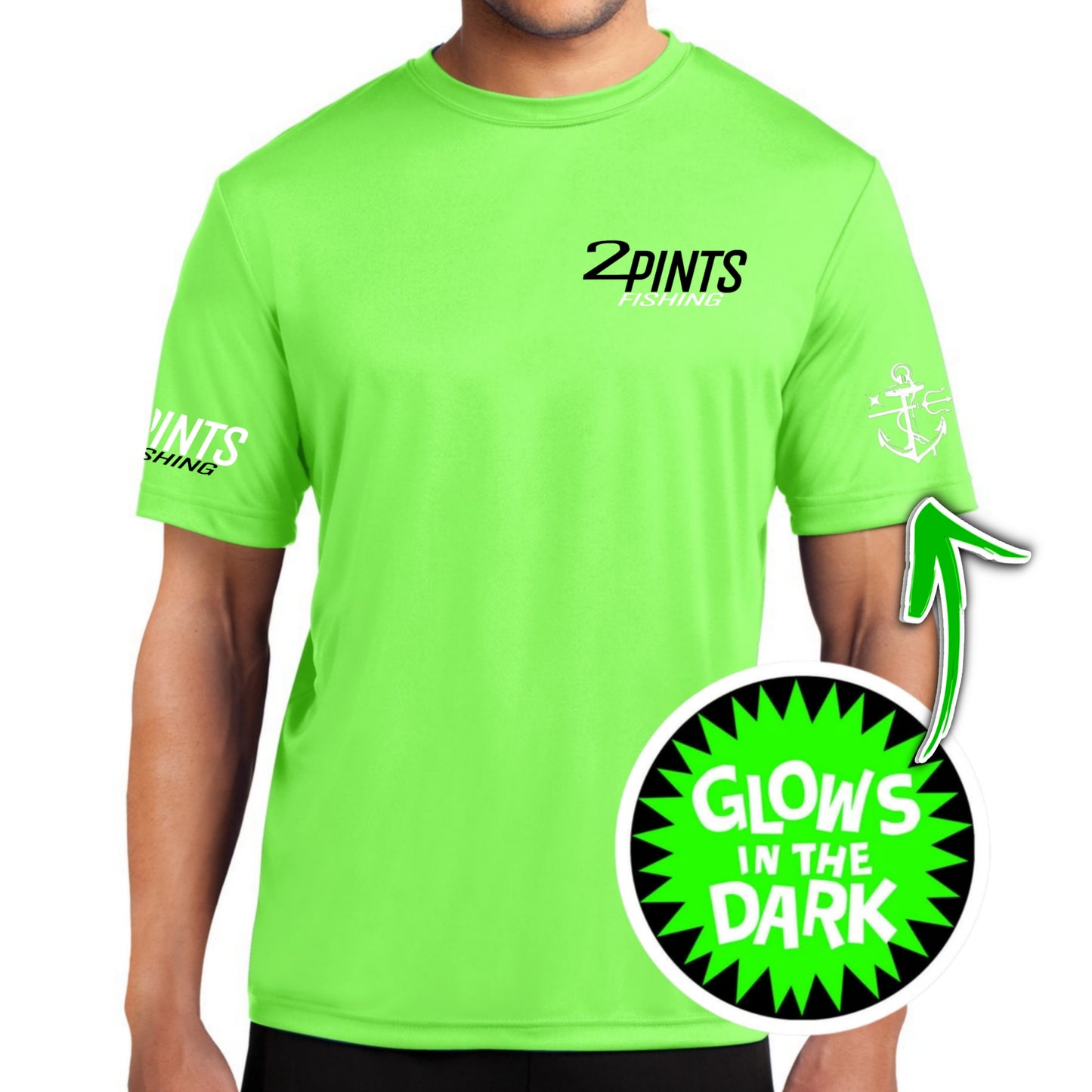 Performance Quick Dry Fishing Tee - Featherlight Glo-Tech UPF 50+ DriFit Anti Microbal Sport Shirt