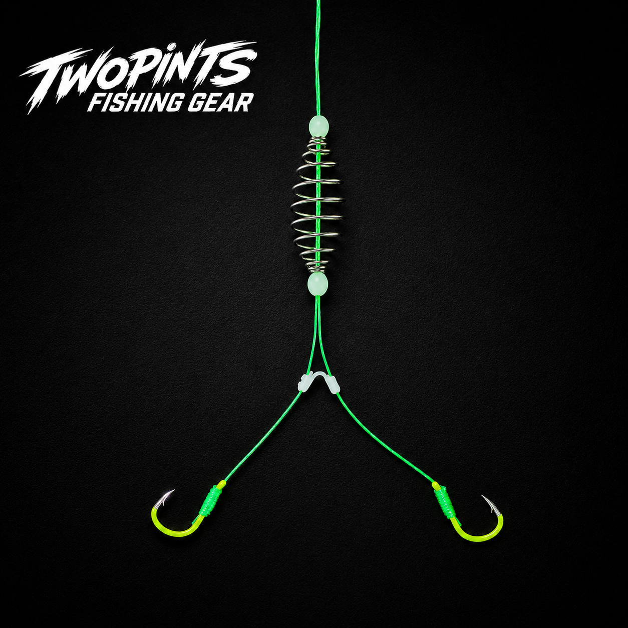 5 Pack Spring Bait Cage - Carp Fishing Rigs with Dual Fluorescent Hooks, Hand-Tied Feeder Rigs, Anti-Tangle Bait Cage Feeders for Carp, Catfish, Bottom Fishing