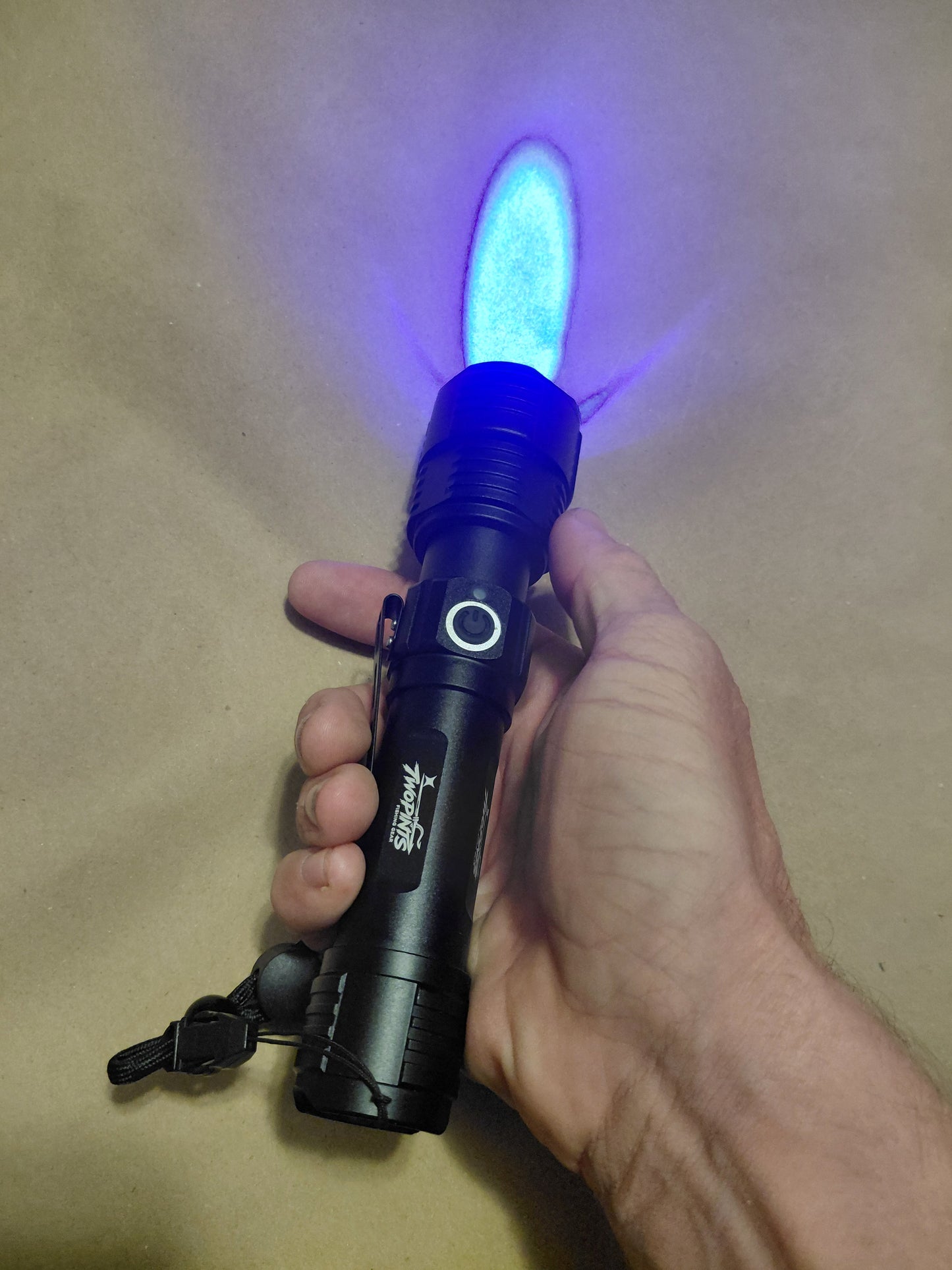 UV TORCH4 PRO - Rechargeable Tactical Fishing/Hunting 4 Color High Output Zoom+Flood UV395 Torch Flashlight