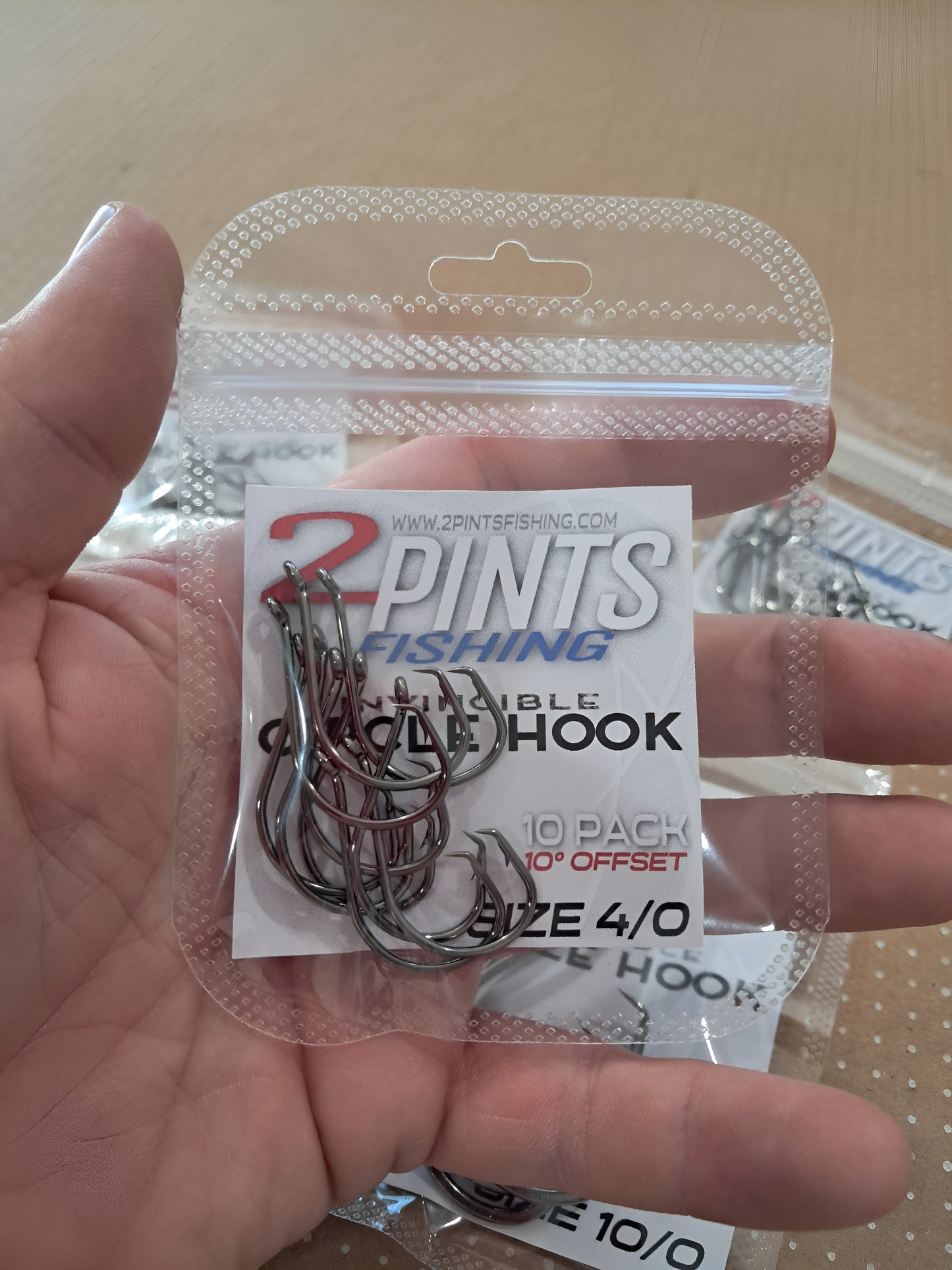 Invincible Cicle Hooks 10° Offset Heavy Duty Fishing Hooks