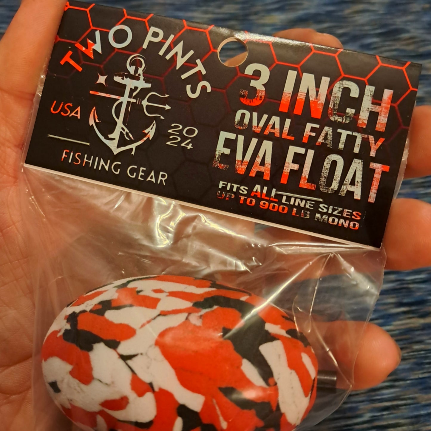 2 Pints Fishing™ 3” EVA Fatty Foam Float – Exclusive Red Camo (2 Pack or Bulk 10 Pack)