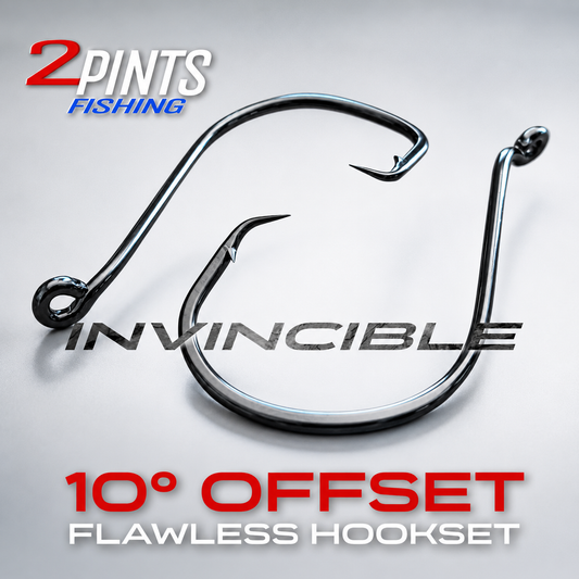 Invincible Cicle Hooks 10° Offset Heavy Duty Fishing Hooks