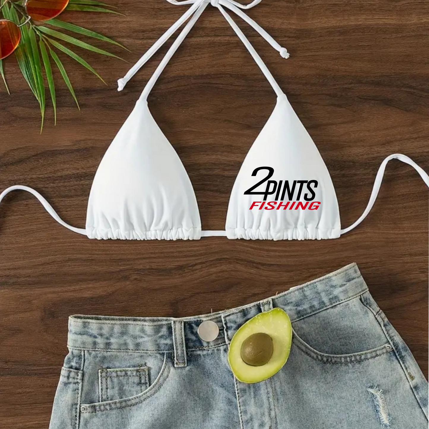 White Padded Bikini Top - First Edition Fishing Swimwear