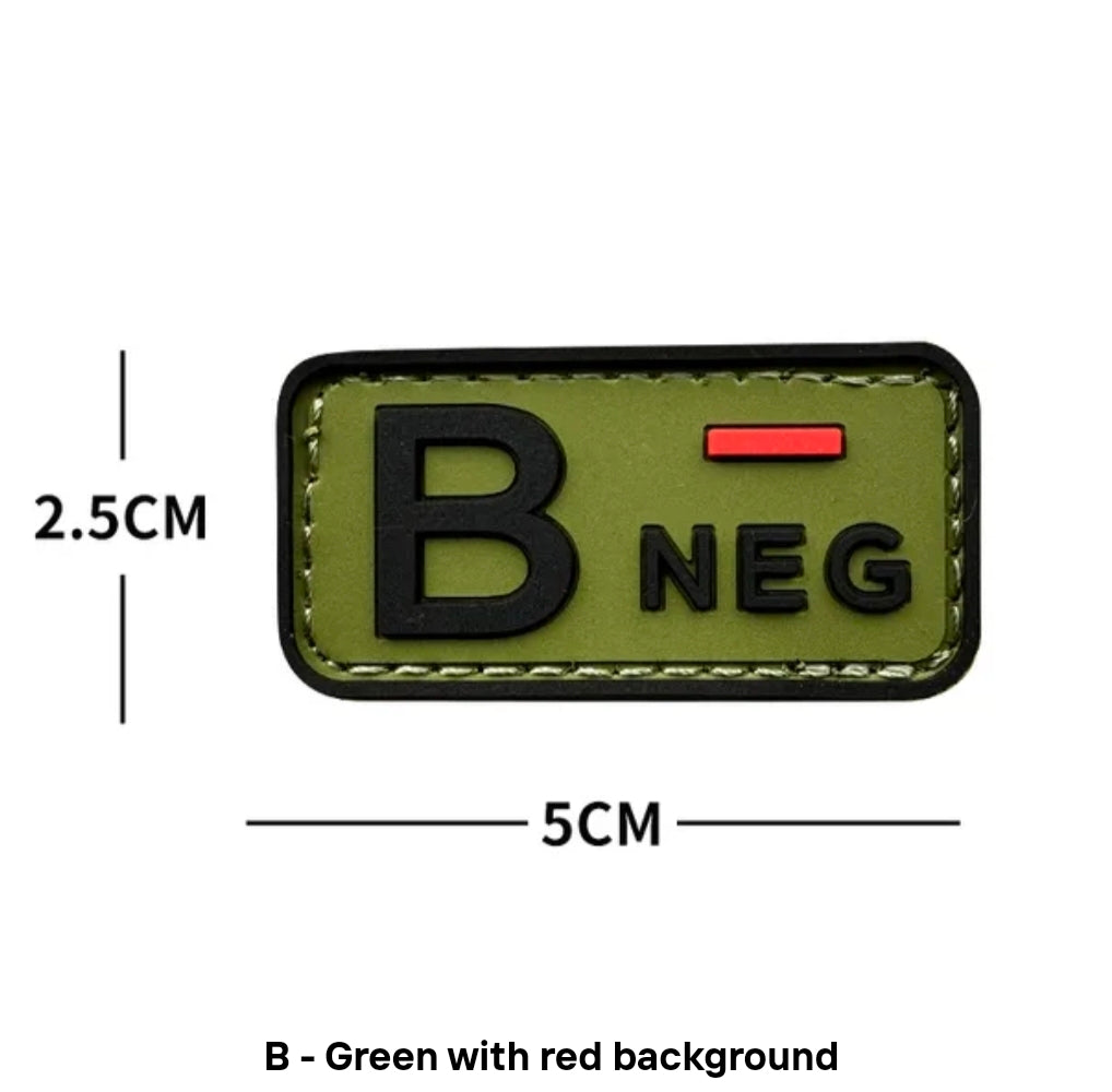 Blood Type Velcro Patches