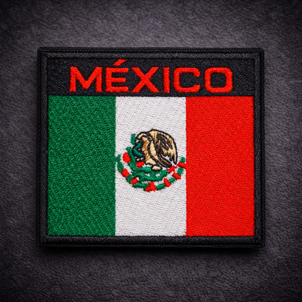 Mexico Velcro Patch 3X2 inch Tactical Morale Embroidered Hook and Loop Mexican Pride Chicano