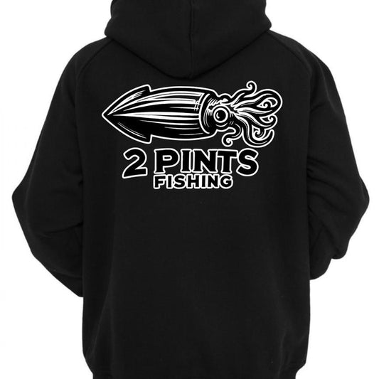 Glow in the Dark Big Squid Heavyweight Winter Hoodie. 50/50 Performance Cotton Blend, Hand Pressed in Texas