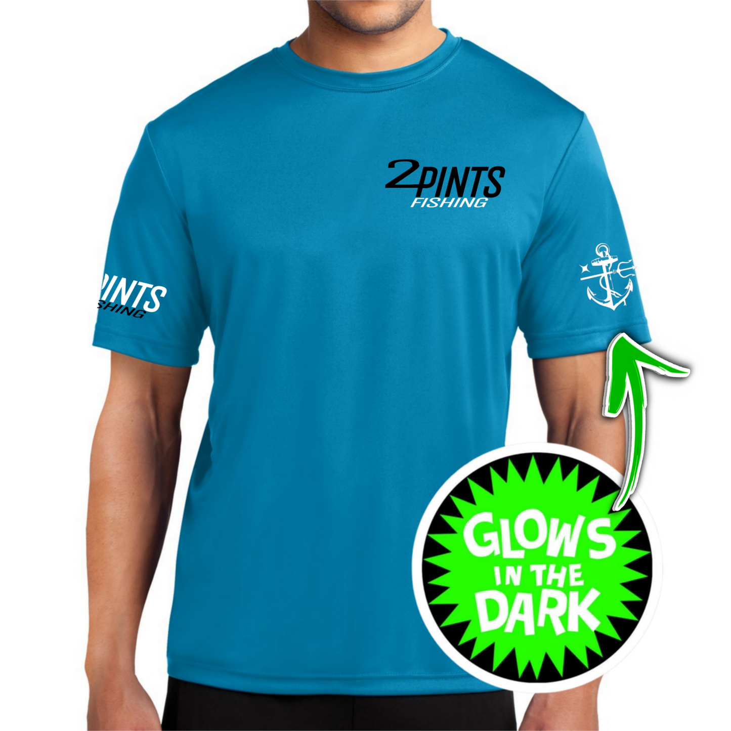 Performance Quick Dry Fishing Tee - Featherlight Glo-Tech UPF 50+ DriFit Anti Microbal Sport Shirt