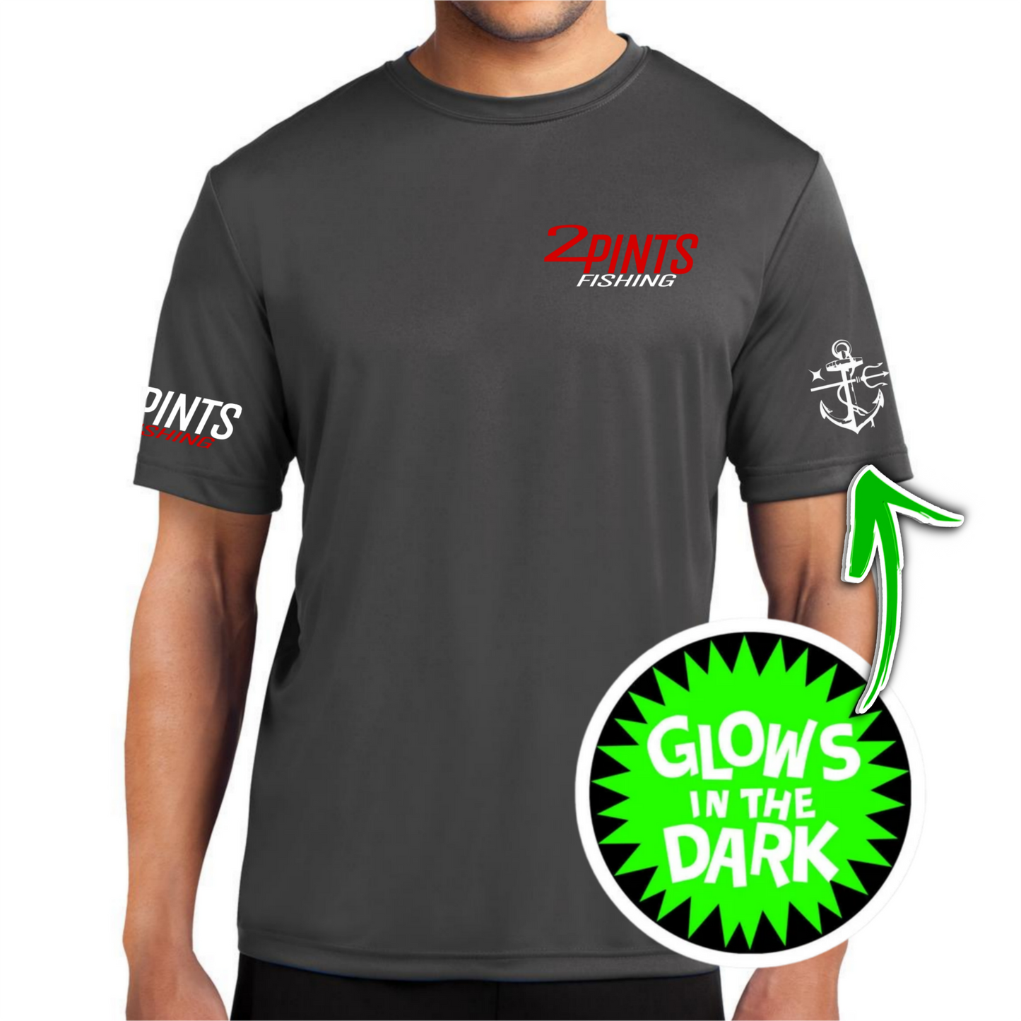 Performance Quick Dry Fishing Tee - Featherlight Glo-Tech UPF 50+ DriFit Anti Microbal Sport Shirt
