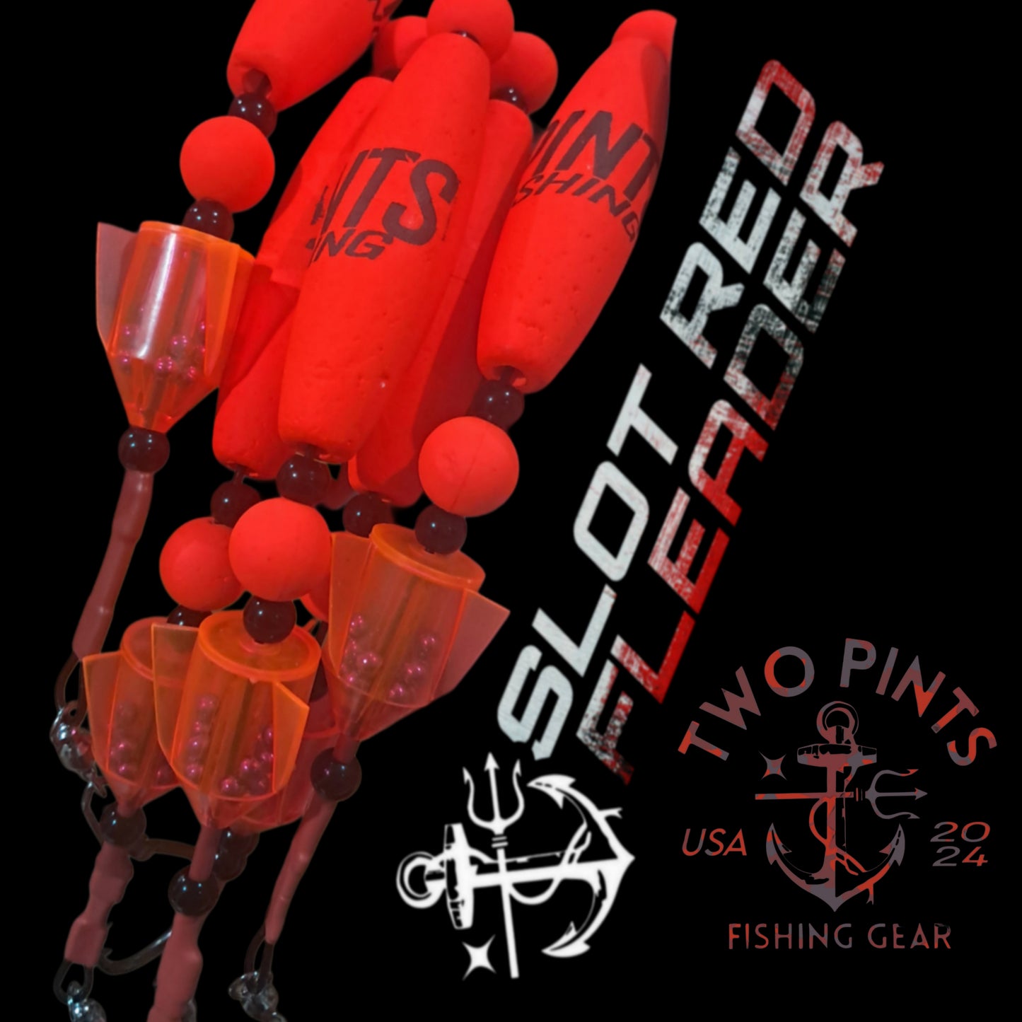 4 Pack BIG FISH Leaders - Heavy Duty Floating Leaders with 4X Strong Stainless Steel Hooks + Glow Stick