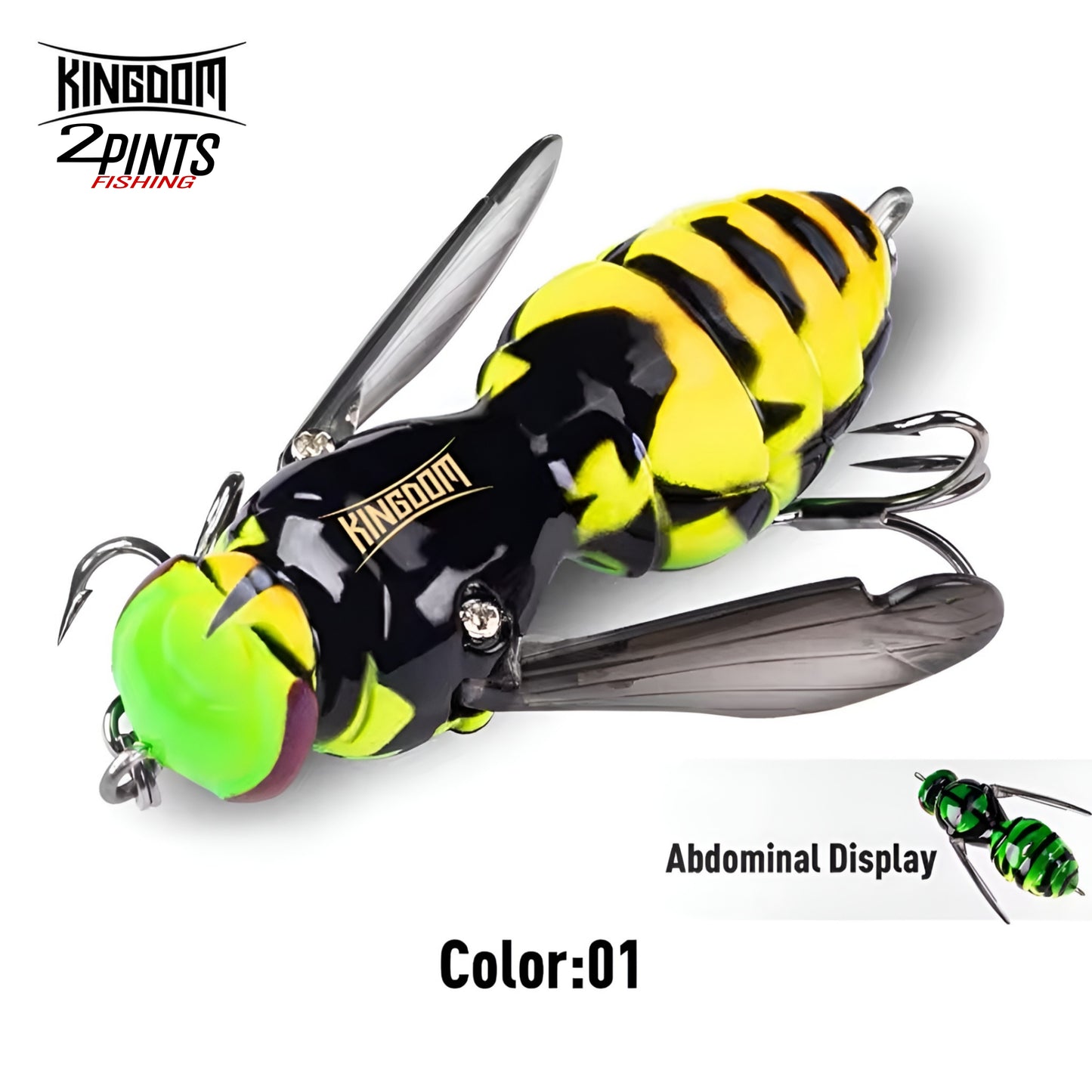 1.57 Inch Bionic Wasp Topwater Fishing Lure 4.2g