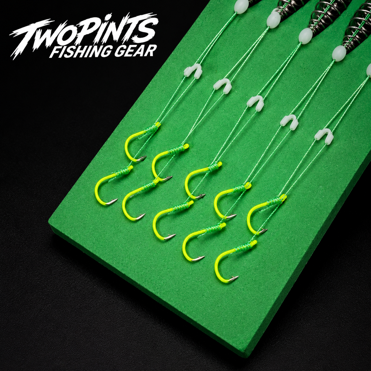 5 Pack Spring Bait Cage - Carp Fishing Rigs with Dual Fluorescent Hooks, Hand-Tied Feeder Rigs, Anti-Tangle Bait Cage Feeders for Carp, Catfish, Bottom Fishing